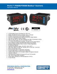 Thumbnail of document Manual - PD6088 ProVu Decimal Display Modbus Scanner